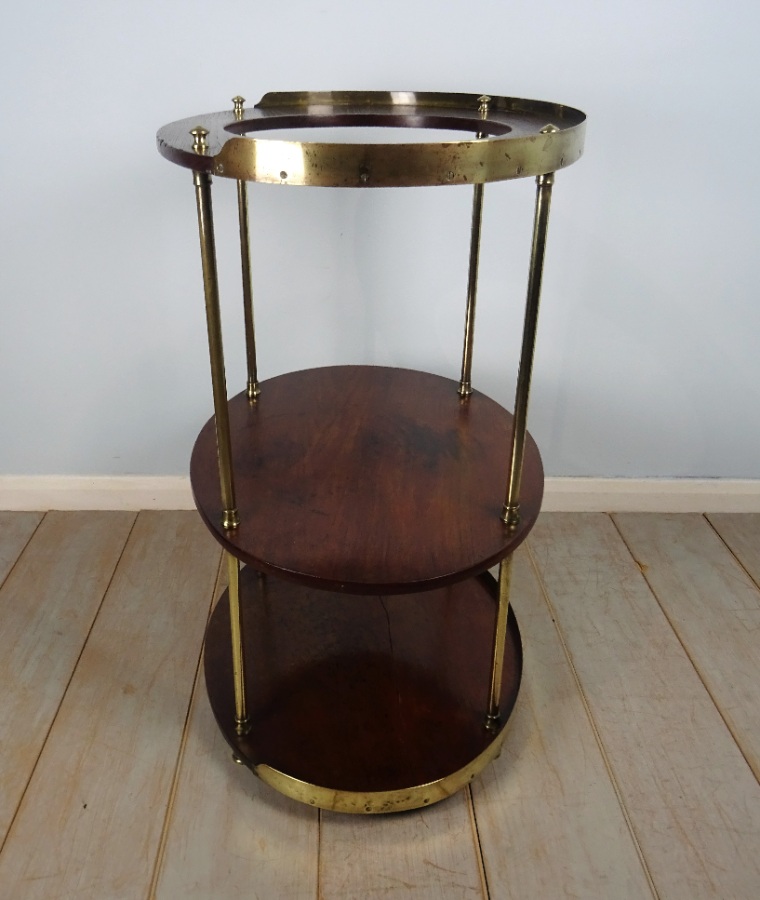 A Campaign Brass-Mounted Mahogany Occasional TableWashstand (15).JPG